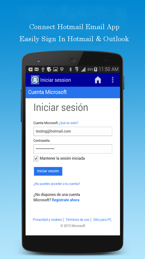 Android application Connect for Hotmail - Outlook screenshort
