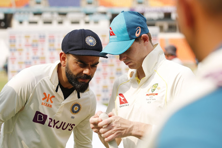 Virat Kohli of India and Steven Smith (c) of Australia during day five of the fourth Mastercard Test Match between India and Australia held at the Narendra Modi Stadium, Ahmedabad on the 13th March 2023 Photo by: Saikat Das / SPORTZPICS for BCCI