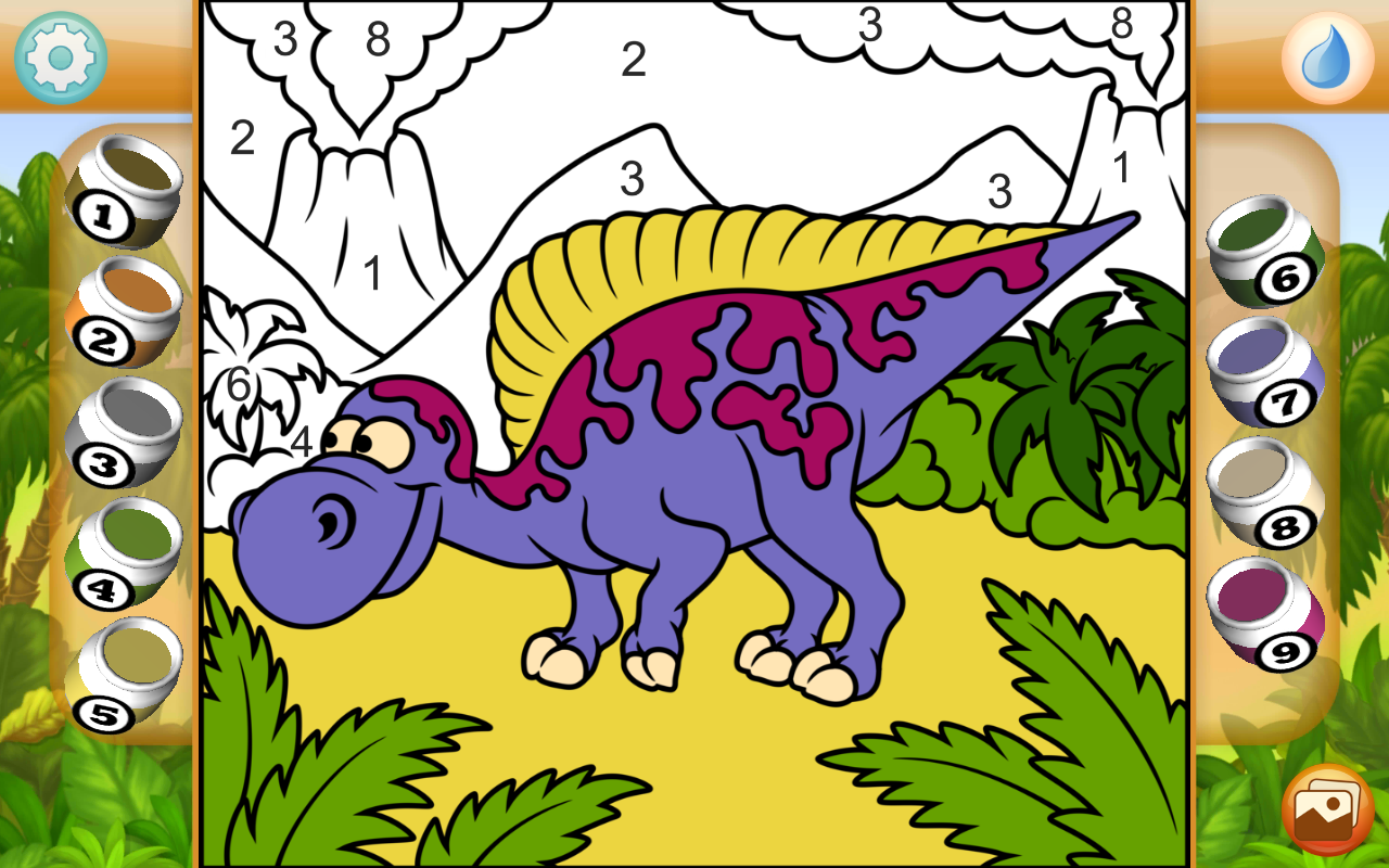 Android application Dinosaurs Coloring Game PRO screenshort