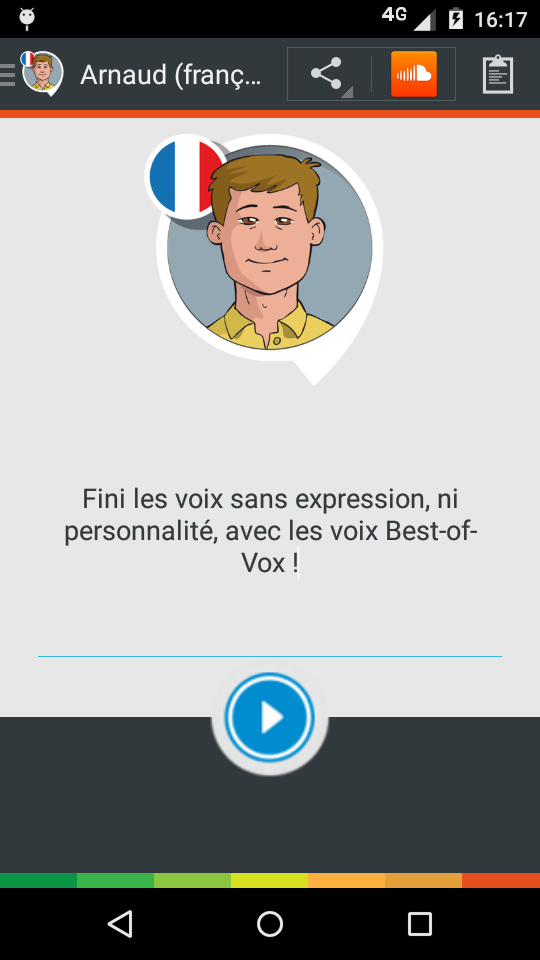 Android application Arnaud voice (French) screenshort