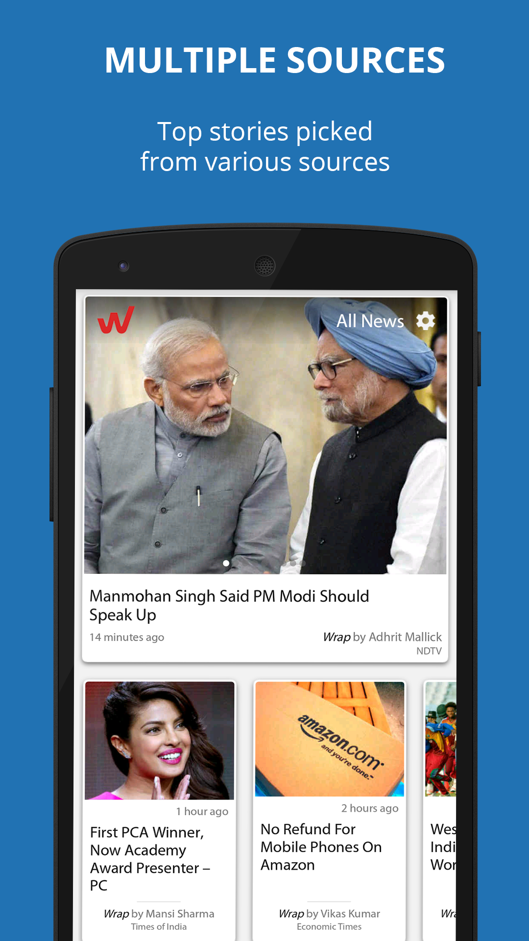 Android application WrapUp- News In 5 Points India screenshort