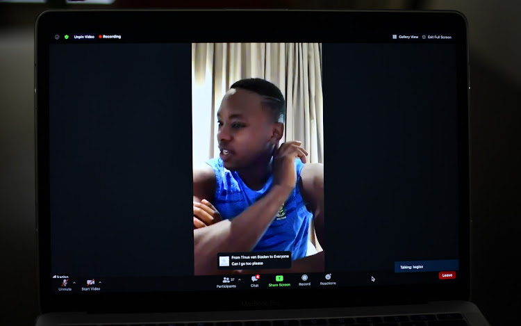 Kagiso Rabada interacts with journalists via Zoom on Monday November 23 2020 from Cape Town.