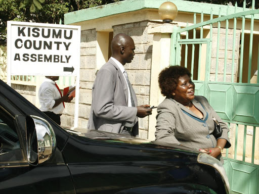 A file photo of Kisumu county assembly speaker Ann Adul outside the county assembly premises. /FAITH MATETE