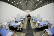 Part of the Covid-19 field hospital at Cape Town International Convention Centre, which later became a mass vaccination site. File photo.