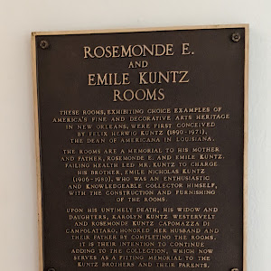 ROSEMONDE E. AND EMILE KUNTZ ROOMS   THESE ROOMS, EXHIBITING CHOICE EXAMPLES OF AMERICA'S FINE AND DECORATIVE ARTS HERITAGE IN NEW ORLEANS, WERE FIRST CONCEIVED BY FELIX HERWIG KUNTZ (1890-1971), THE ...