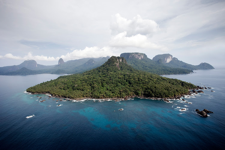 Aerial view of Príncipe Island