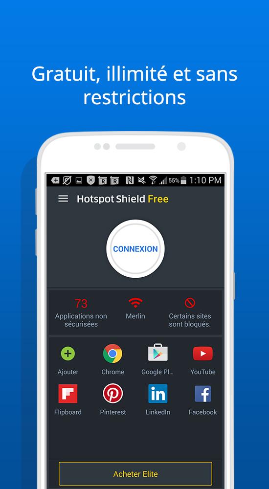 Android application Hotspot Shield Basic - Free VPN Proxy & Privacy screenshort