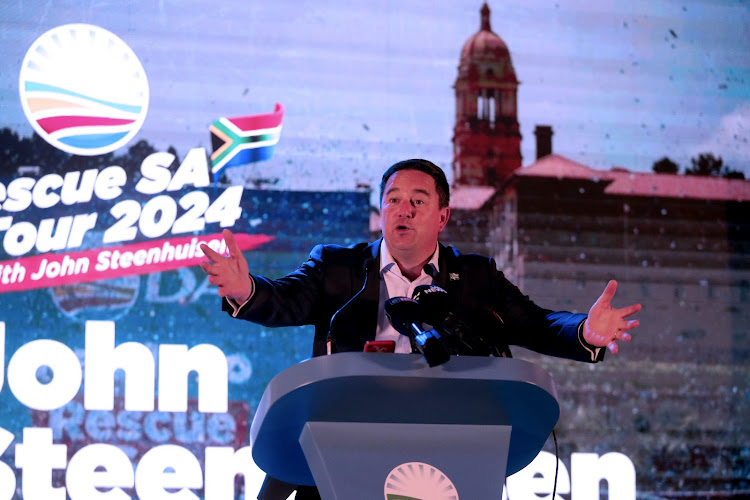 DA leader John Steenhuisen says if South Africans don’t want their vote to be sold out to the 'Doomsday' coalition of the ANC and EFF, then now is the time to vote for the DA. File photo.