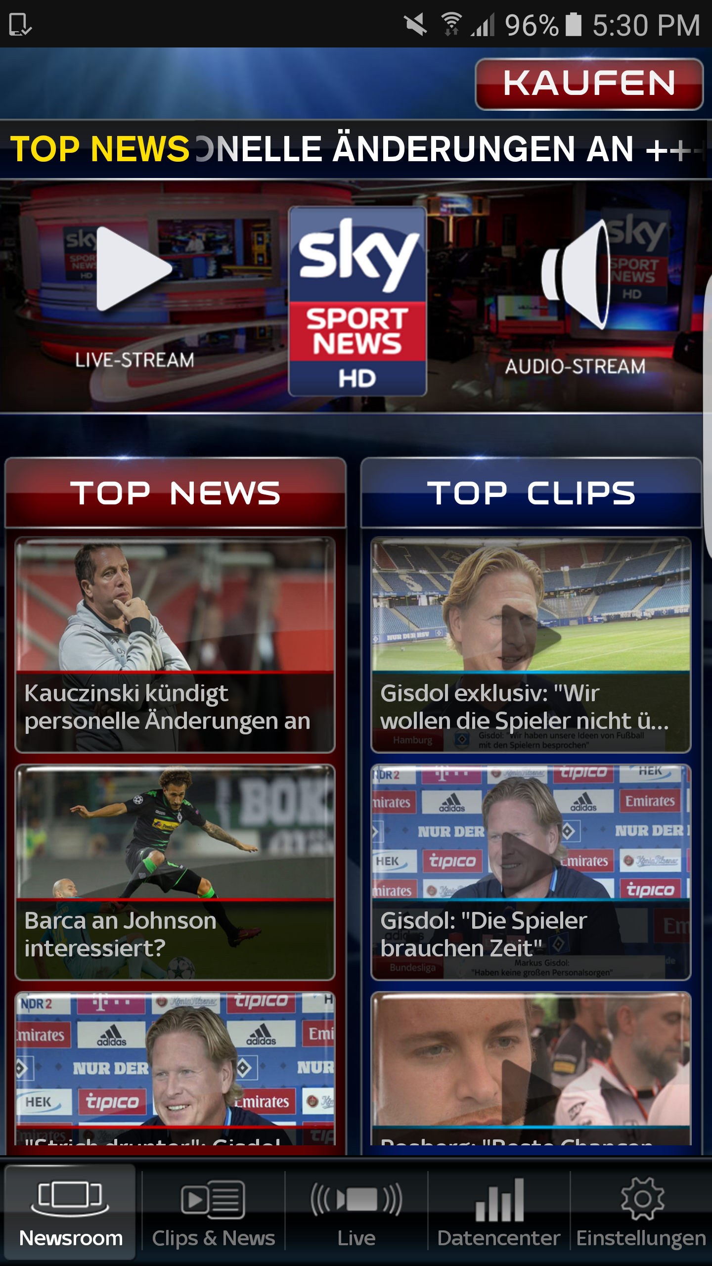 Android application Sky Sport News HD screenshort