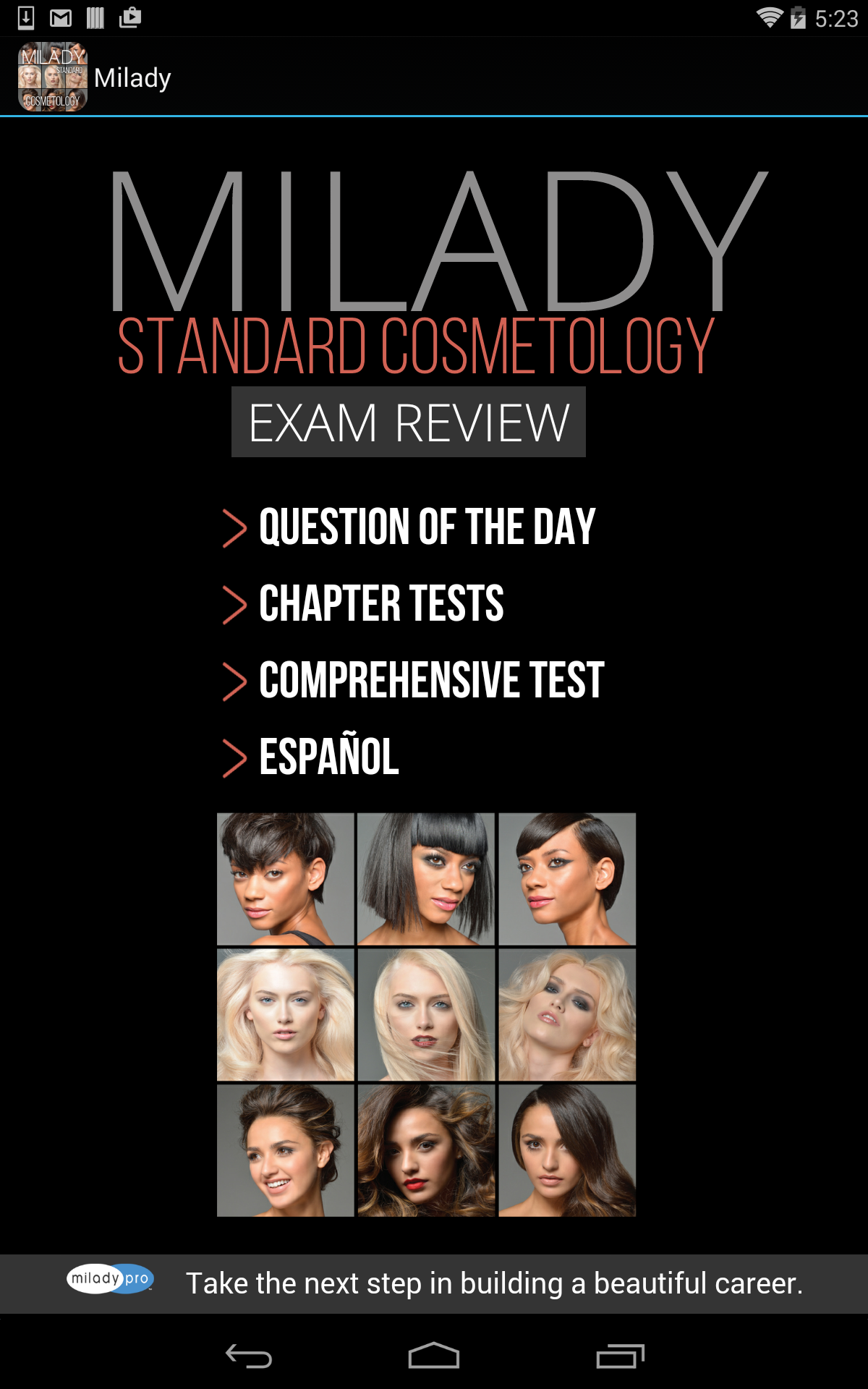 Android application Milady Cosmetology Exam Review screenshort