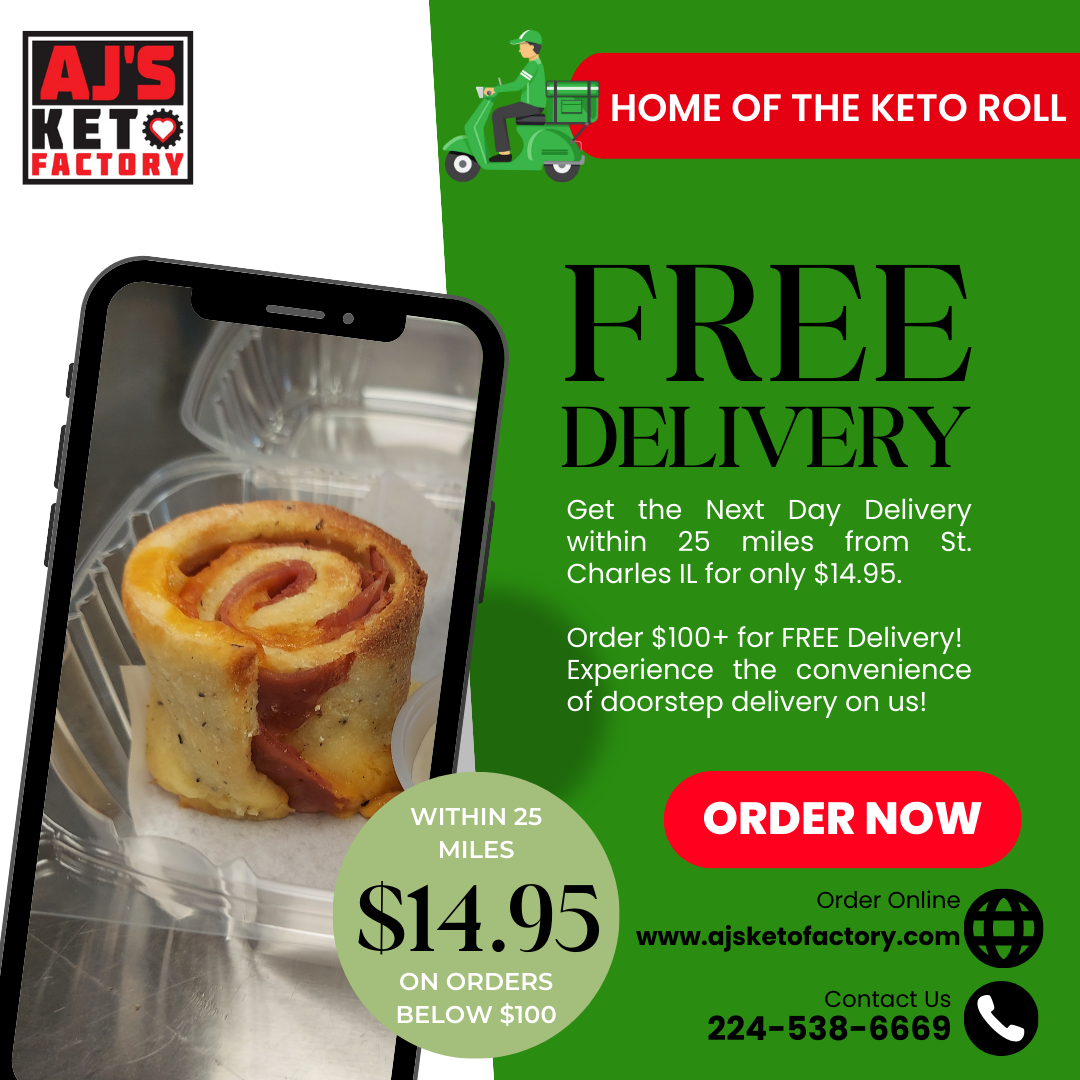 New Delivery Service Alert! 🚚🏠
Get the Next Day Delivery within 25 miles from St. Charles IL.
🎁 Order $100+ for FREE Delivery! 🎉
Experience the convenience of doorstep delivery on us!
🛍️ Shop now: https://ajsketofactory.com/menu