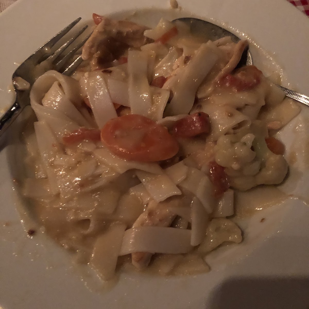 mixed chicken pasta with cajun cream sauce modification