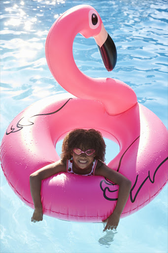 What pool party wouldn't be more fun with an inflatable pink flamingo?