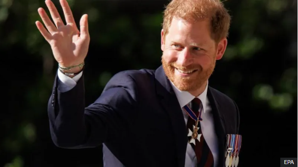 Prince Harry arrived at St Paul's Cathedral on Wednesday