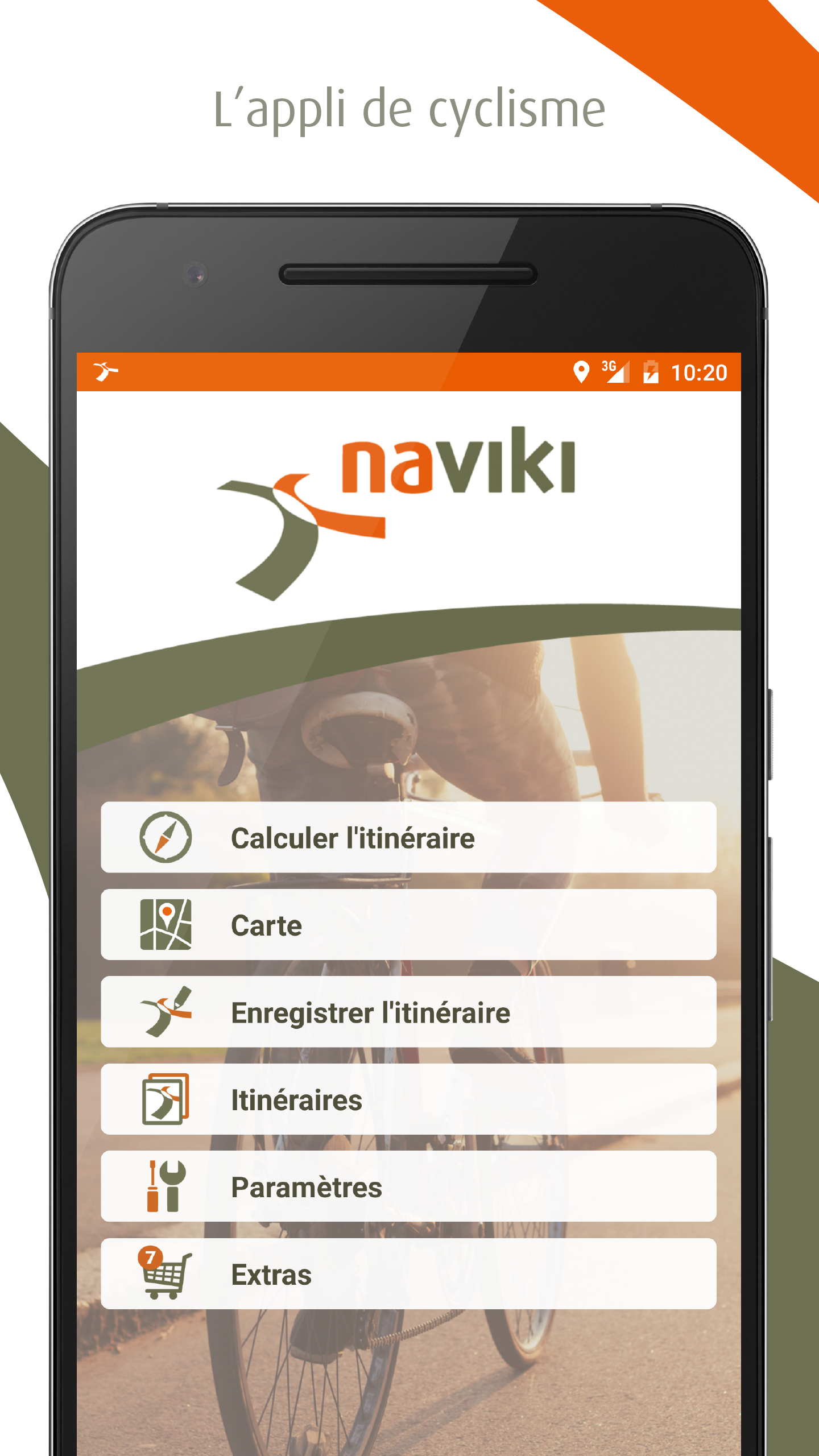 Android application Naviki – Bike navigation screenshort
