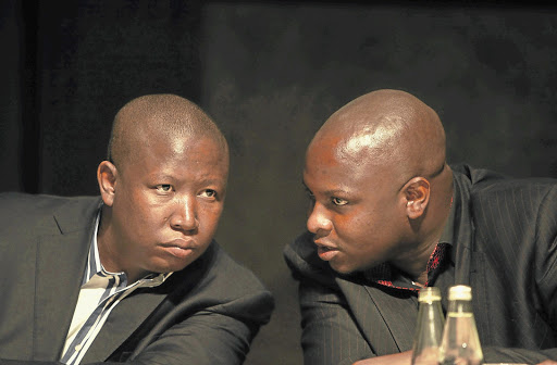 Julius Malema and Floyd Shivambu. File photo.