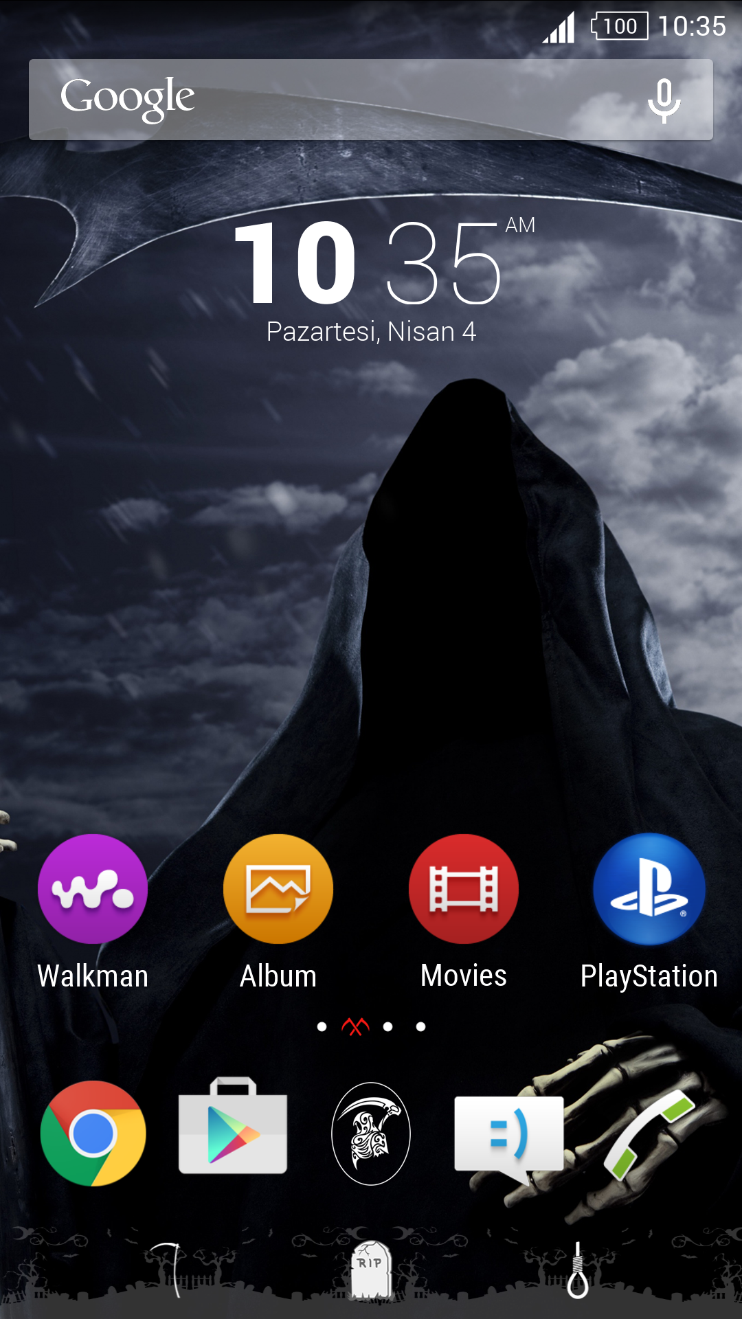 Android application For Xperia Theme Death screenshort