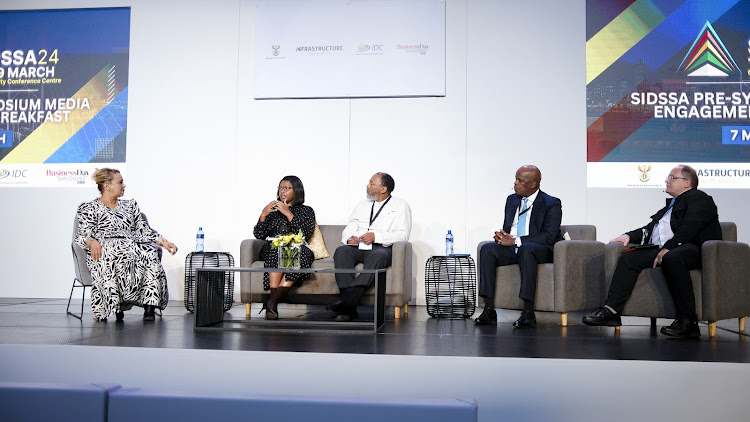 From left: journalist Iman Rappetti, Nina Yose of the IDC, Mohale Rakgate of the DBSA, Luvuyo Mkontwana of the Transnet National Ports Authority and Hubert Joynt of ISA. Picture: SUPPLIED