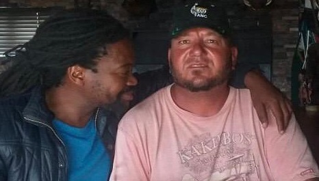 Anele Hoyana with Fritz 'Majeke" Joubert a few days before the deadly attack.