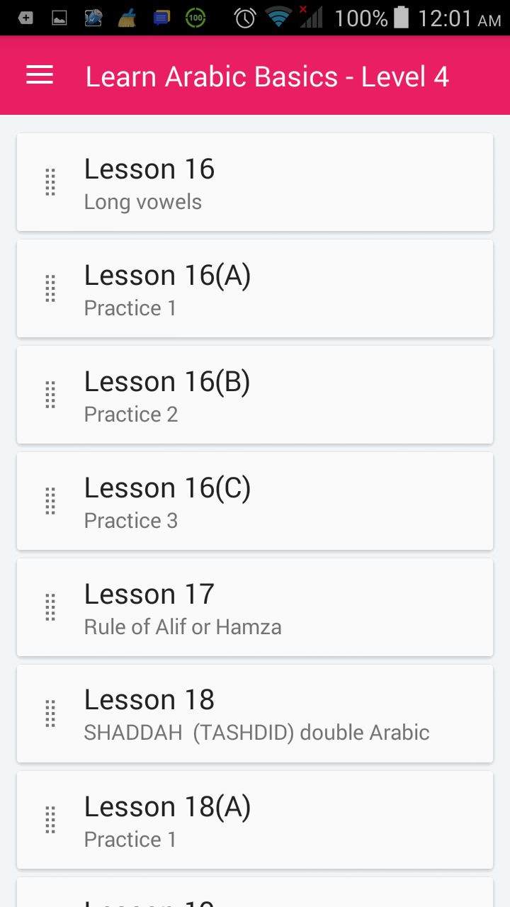 Android application Learn Arabic Language Basics 4 screenshort