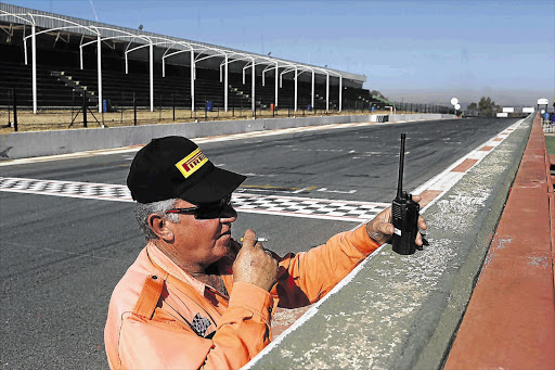 START YOUR ENGINES: Veteran motor racing marshall Blackie Swart was a relieved man when he heard that Kyalami would continue to echo with the sound of highly tuned motors