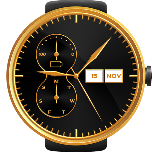 Relógio Inteligente Dourado