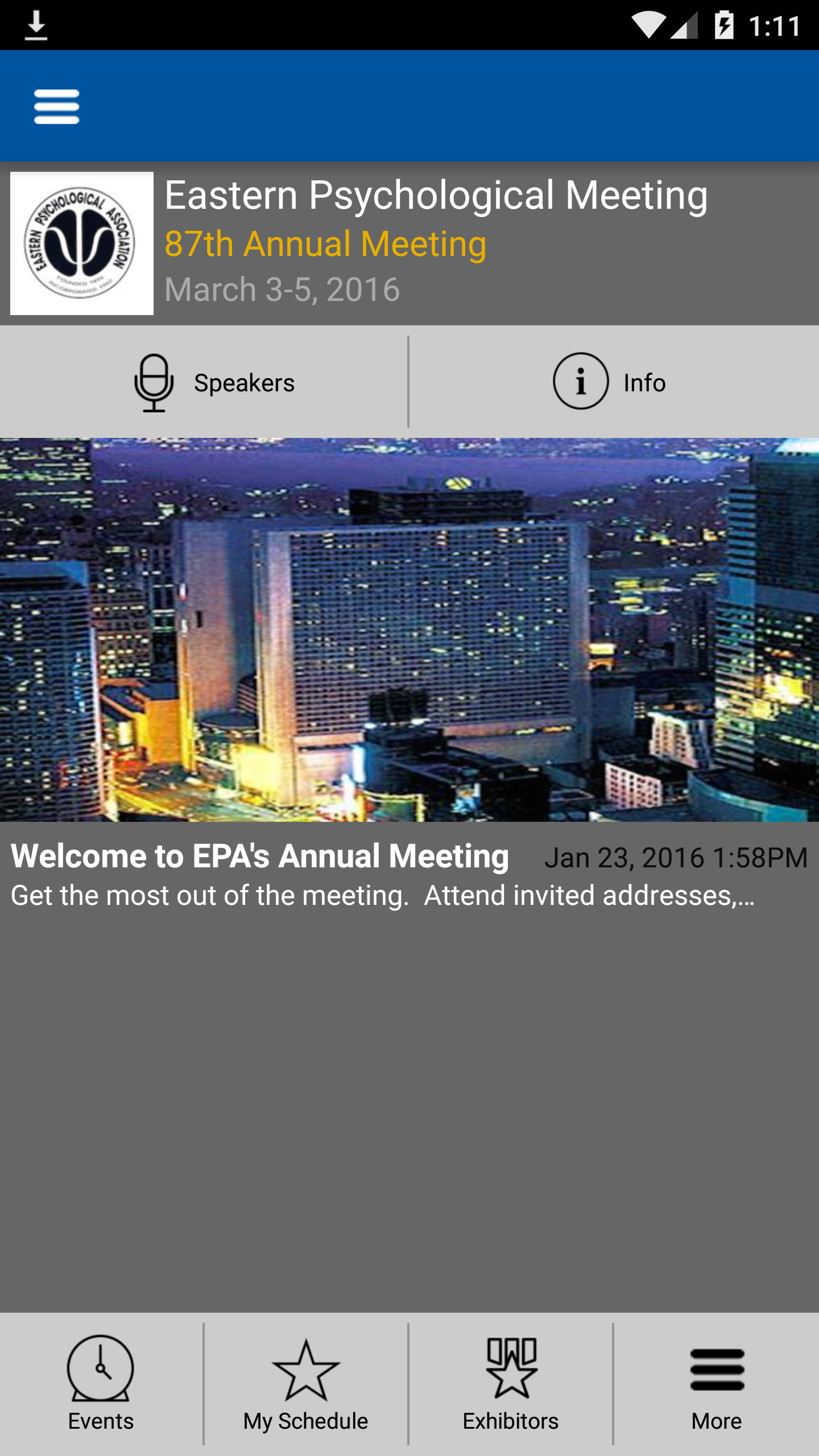 Android application EPA 2016 Meeting screenshort