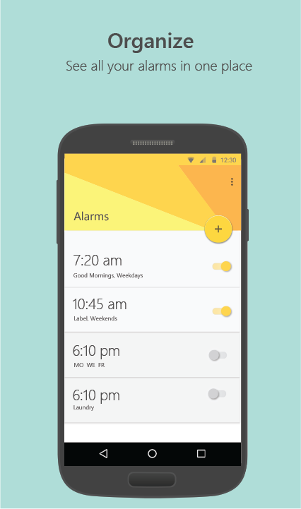 Android application Mimicker Alarm screenshort