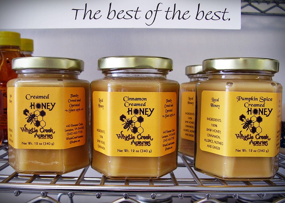 Local, raw creamed or regular honey.