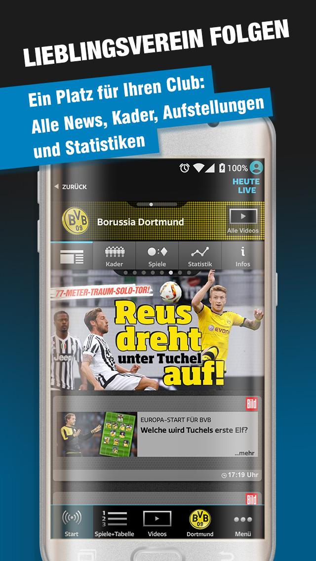 Android application Sport BILD - Fussball News screenshort