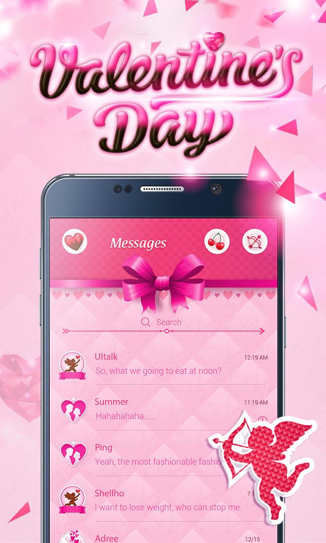 Android application (FREE) GO SMS VALENTINE THEME screenshort