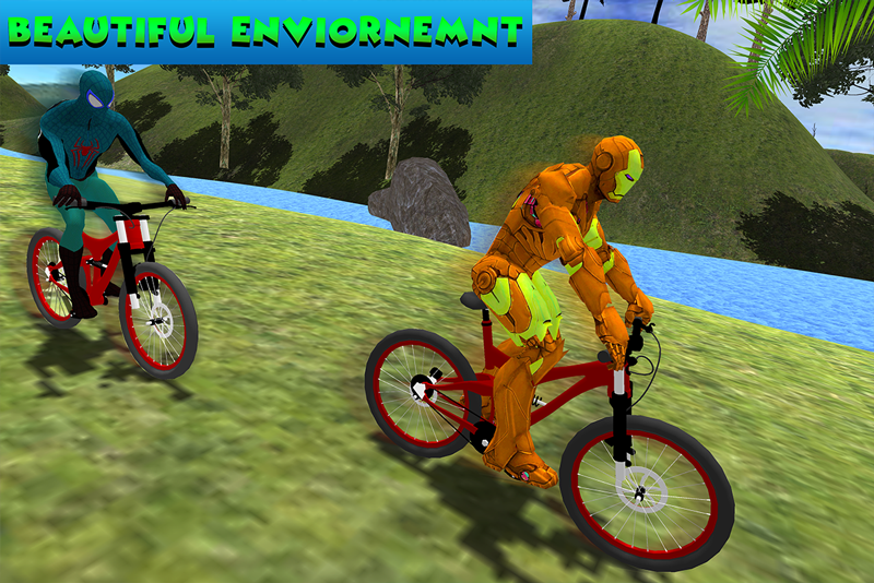 Android application Superhero Offroad Cycle Stunts screenshort