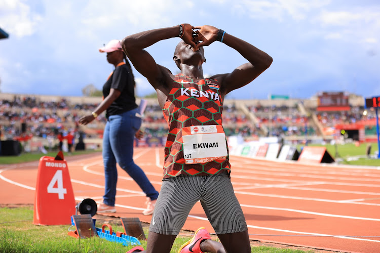 Zablon Ekwam after making Olympic Games time