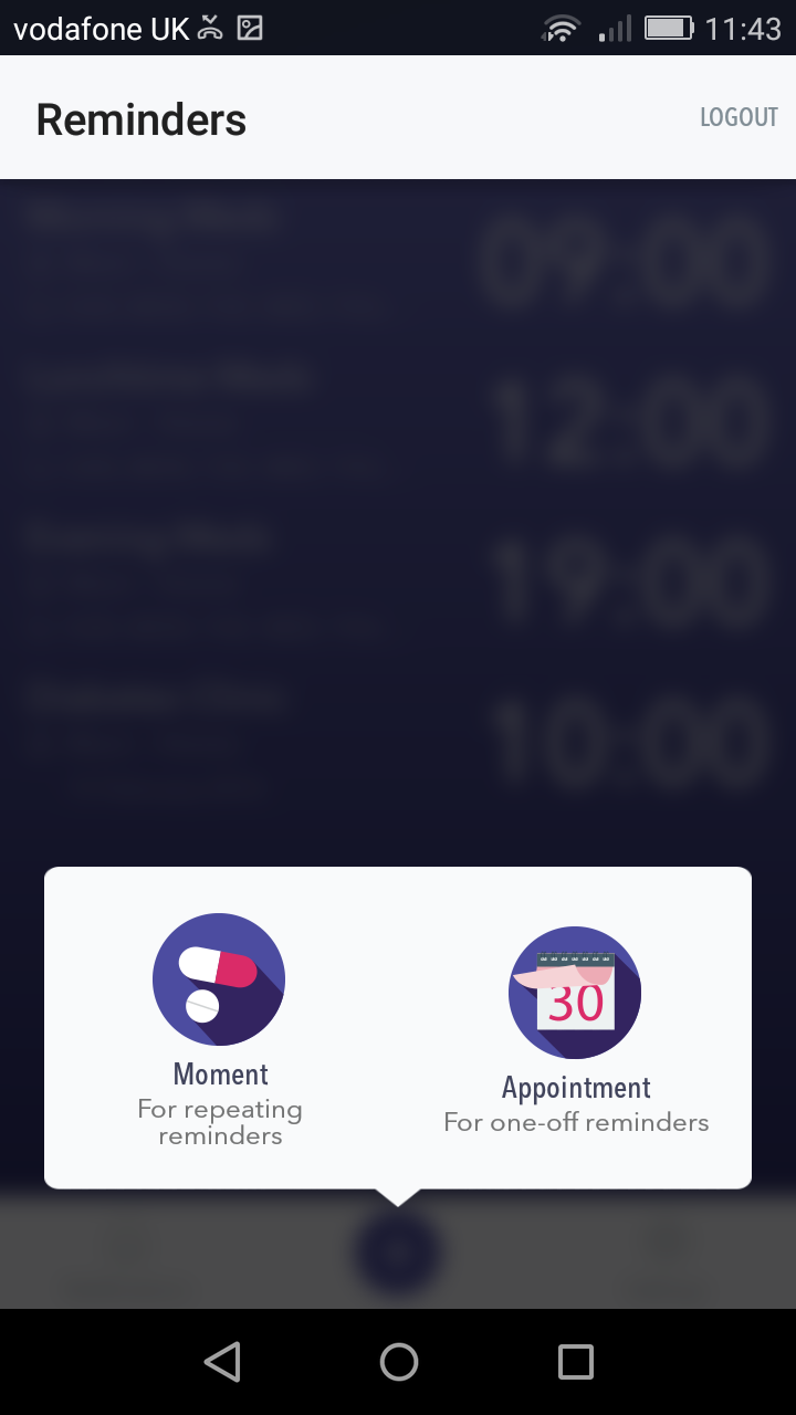 Android application Nudgu Reminders screenshort