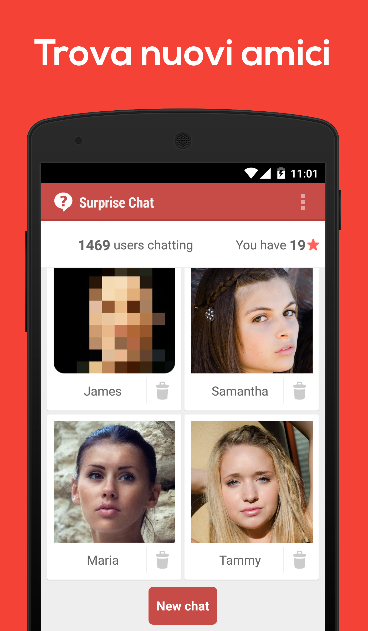 Android application Video Chat Surprise flirt screenshort