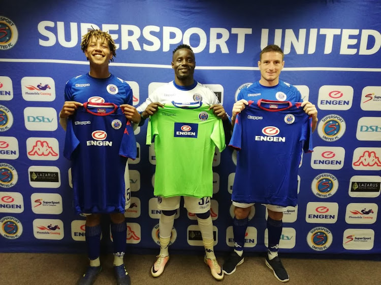 SuperSport United new signings... James Keene, Washington Arubi and Luke Fleurs.