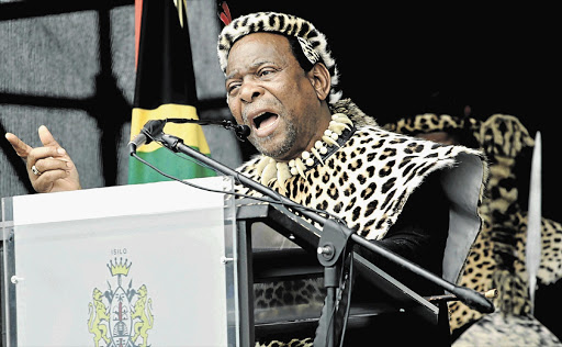 FLASH WITHOUT THE CASH? Zulu King Goodwill Zwelithini allegedly owes R1.6m to organisers of his latest wedding and is reportedly broke