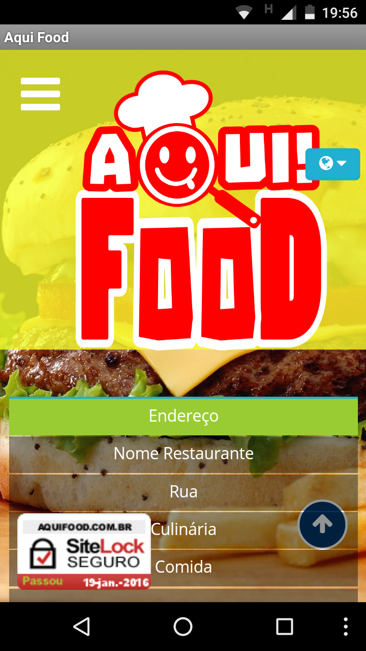 Android application Aqui Food -Entrega de Comida screenshort