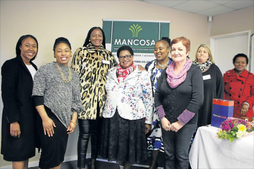 STANDING TALL: Women must get rid of the mentality that they are weaker than their men counterparts and realise that they can do any job that men can do. This was the message delivered by Buffalo City Metro deputy mayor Zoliswa Matana, centre, at the Management College of Southern Africa (Mancosa) women’s month event in Vincent yesterday Picture: BHONGO JACOB