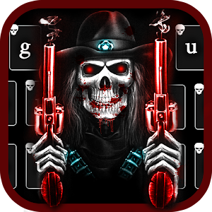 Download Blood Skull Fire Guns Keyboard Theme For PC Windows and Mac