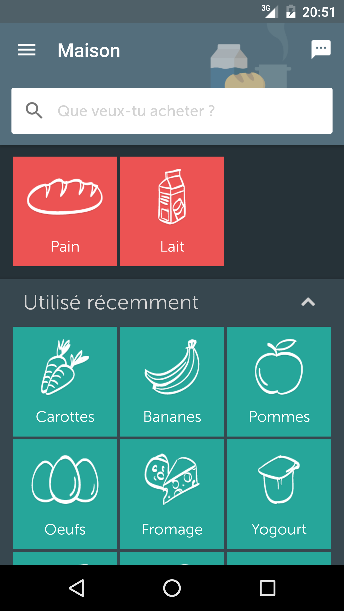Android application Bring! Grocery Shopping List screenshort