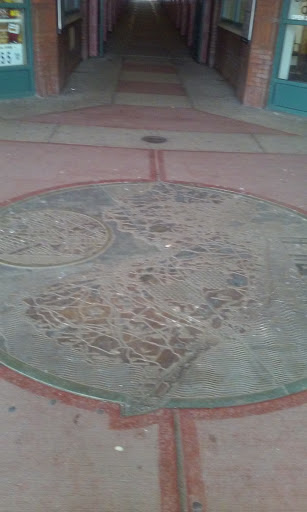 Giant Bronze Map Of Nj