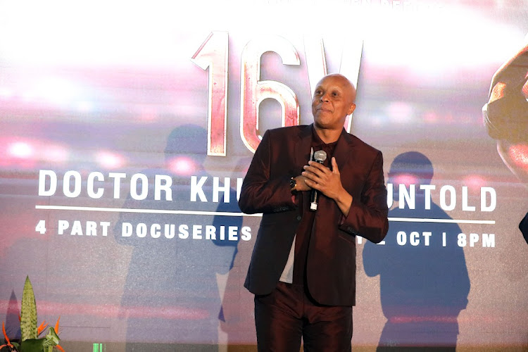 Doctor Khumalo during the special screening of Doctor Khumalo:Untold at Langhams Estate in Johannesburg.