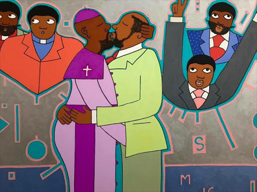 Michael Soi's art work on the relationship between the church and state