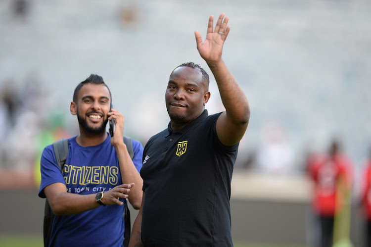 Benni McCarthy smiles after the Absa Premiership match between Orlando Pirates and Cape Town City FC at Orlando Stadium on September 28, 2019 in Johannesburg, South Africa.