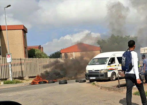 Students at the Central Johannesburg College's Alexandra campus embarked on protests on Monday morning over their unhappiness about the college's decision to move some courses to other campuses.