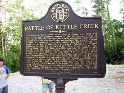 The Battle of Kettle Creek, fought here on February 14, 1779, was one of the most important battles of the Revolutionary War in Georgia. At that time, the State was almost completely under British...