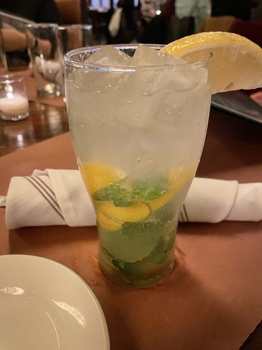 The Housemade Lemon Mint Soda was delicious.