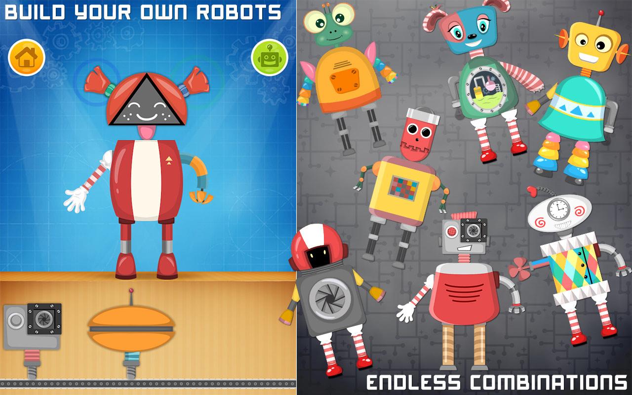 Android application Robot game for preschool kids screenshort