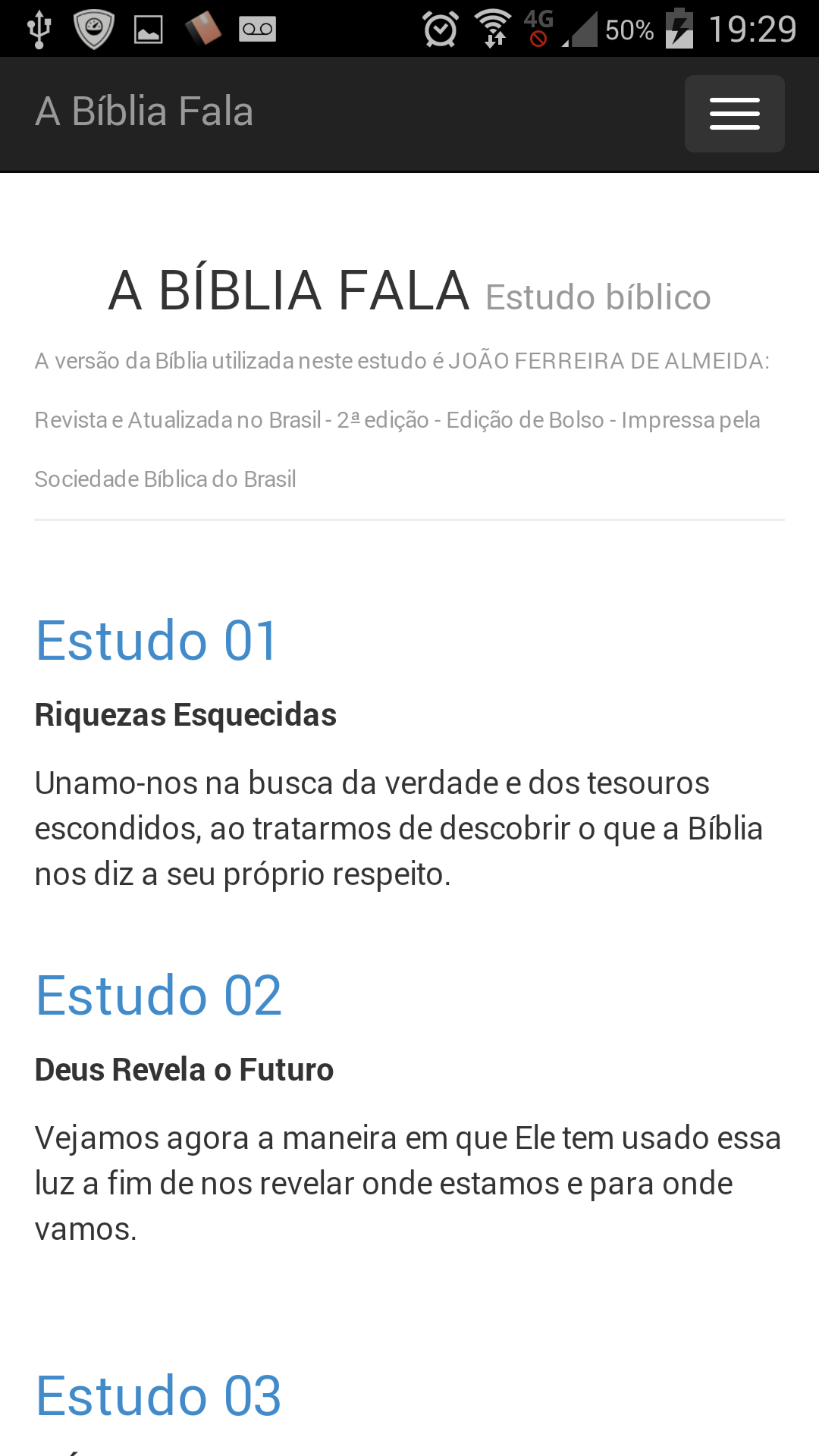 Android application A Bíblia Fala - Estudo Bíblico screenshort